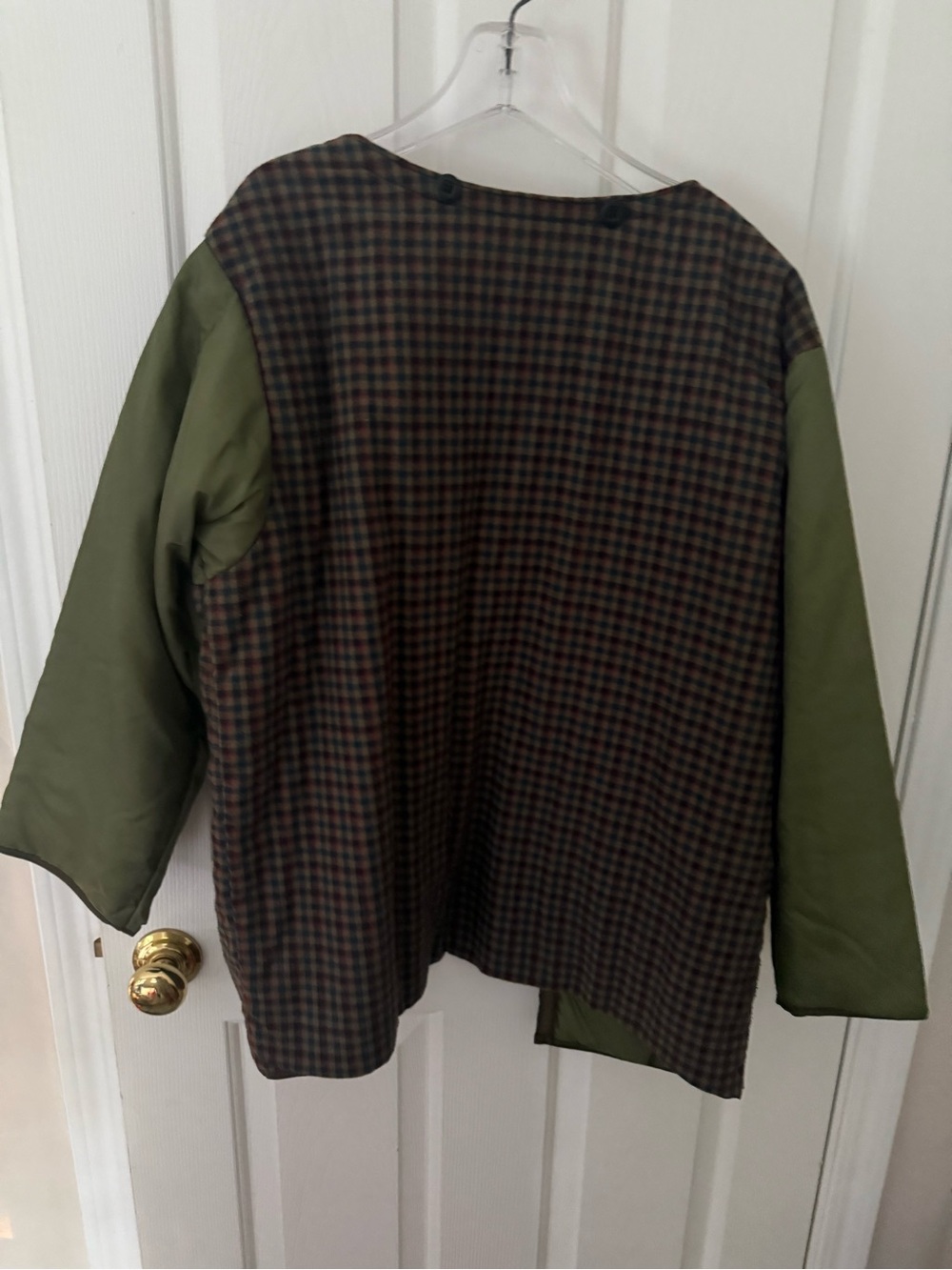 Vintage L.L. Bean Khaki Field Jacket with Dark Green Collar - Picture 6 of 7